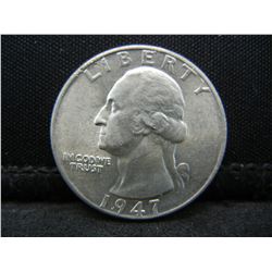 Uncirculated 1947 Silver Quarter Nice Luster
