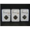 Image 1 : 1951d,52d,54d, Jefferson Nickels NGC MS66 Tough Dates