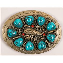 Turquoise Navajo Belt Buckle  (108135)