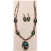 Image 1 : Navajo Made Bear Claw Design Necklace Set  (117010)