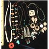 Image 1 : Native American Indian Jewelry Lot, 12 Pieces Silver, Turquoise, Coral...  (116154)