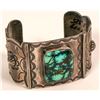 Image 1 : Dean Sandoval Silver and Turquoise Cuff  (117026)