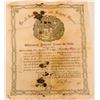 Image 1 : Sierra City F&AM Membership Certificate  (113182)