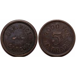 Dan Rice Circus Token  (116496)