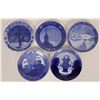 Image 1 : Royal Copenhagen Christmas Souvenir Plates 1912-16 (5)  (115384)
