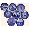 Image 1 : Royal Copenhagen Christmas Plates 9 years: 1926, 1930,1936, 1959, 1960, 1965,1966, 1968, 1970  (1162