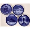 Image 1 : Royal Copenhagen Blue- Christmas Plates 1931,1932, 1933, and 1934  (116245)