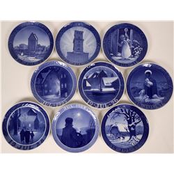 Royal Copenhagen Christmas Plates -Misc. lot Nine plates: Jul 1947,1949,1950, 1951 and 1952, 1925, 1