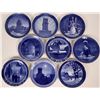 Image 1 : Royal Copenhagen Christmas Plates -Misc. lot Nine plates: Jul 1947,1949,1950, 1951 and 1952, 1925, 1