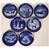 Image 1 : Royal Copenhagen Christmas Plates - Seven plates: 1984, 1985,1986, 1987,1988,1989,1990 Lot 1 of 3  (