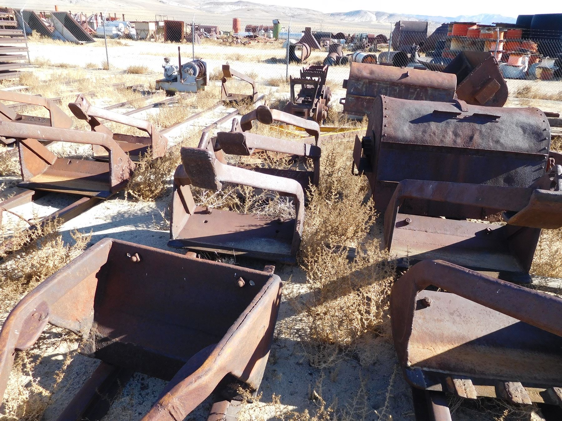 Slusher bucket CMR Co 306 in row of 4 slusher buckets (114163 ...