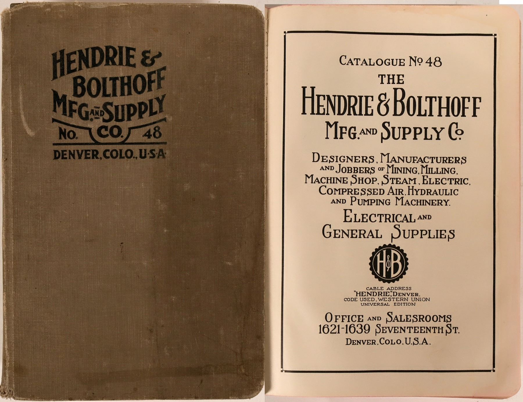 Hendrie & Bolthoff Mfg. & Supply Co., Denver, Colorado Catalog No. 48