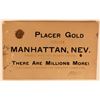 Image 1 : Rare Card Advertising Placer Gold from Manhattan, Nevada  (115605)