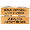 Image 1 : Zeke's Assay Office Wood Sign and Large Zeke Doll  (80842)