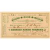 Image 1 : Emerald Mining Company Stock Certificate Issued to EB Gage  (116127)