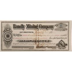 Handly Mining Stock Certificate  (106222)