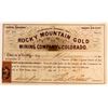 Image 1 : Rocky Mountain Gold Mining Co. of Colorado  (110843)