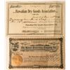 Image 1 : Two Hawaii Stock Certificates: Dry Goods & Preserving  (114988)