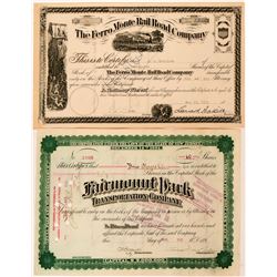 Two New jersey RR stock  (115862)
