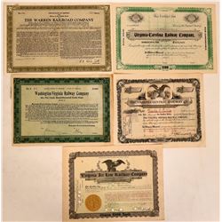 Virginia RR stocks/bond  (114878)