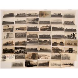 Trains Real Photo Postcard Collection  (113154)