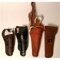 Four Unmarked Leather Holsters  (115261)