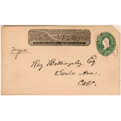 Rare Wells Fargo Tatham Co. Cover  (116074)