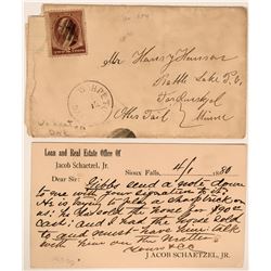 Dakota Cover with Letter & Post Card  (116211)