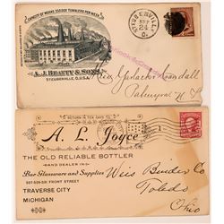 Two Glass Works Advertising Covers  (113037)