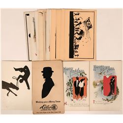 Group of 15 Silhouette Postcards  (111585)