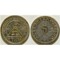 Alberhill Mercantile Company Token  (115754)