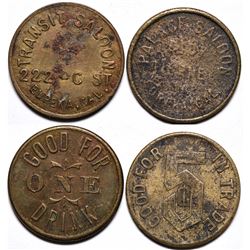 Transit Saloon/ Palace Saloon Tokens  (115570)