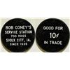Image 1 : Bob Coney's Service Station Token  (115640)