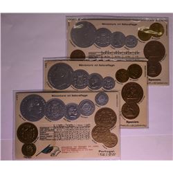 Coin Post Cards Spain and Portugal  (114724)