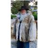 Image 2 : Canadian Coyote Fur Hooded Coat, Size XL  (76263)