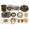 Image 1 : Vintage costume jewelry Belt buckles and cuff links (lot 20)  (114798)