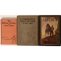 Three Cowboy Books by Will James  (115254)