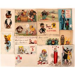 Comic Characters Postcards (14)  (111562)
