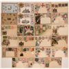 Image 1 : Early Post Cards - Sharing Stamps of various countries 1890s-1910's  (115689)