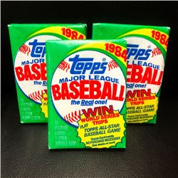 3 Vintage Topps 1984 Unopened Baseball Card Packs