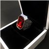 Image 1 : Miao Silver Ring With Red Semi Precious Stone