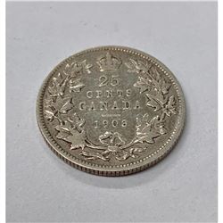 1903 Canadian 25 Cent Coin