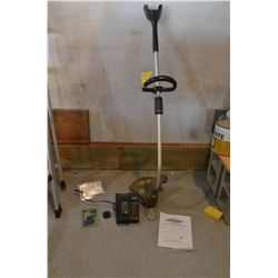 Yard Works 20V Lithium-ion Cordless Grass Trimmer w/ Battery & Charger