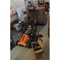 Worx Power Bank 36V Electric Lawn Mower w/ Attachments, Charger & Extra Battery