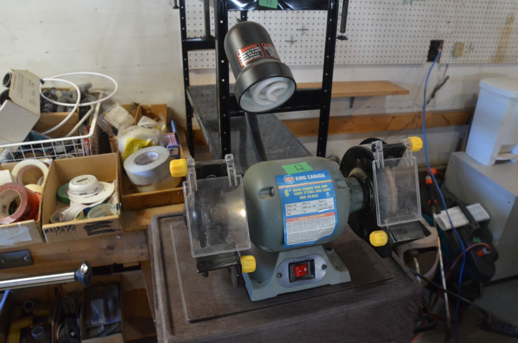 King Canada 6" Bench Grinder (Working) w/ Lamp