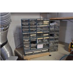Plastic Storage Bins w/ nuts, screws, bolts etc.