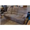 Image 1 : Suede Reclining Couch 86" Long