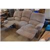 Image 3 : Suede Reclining Couch 86" Long