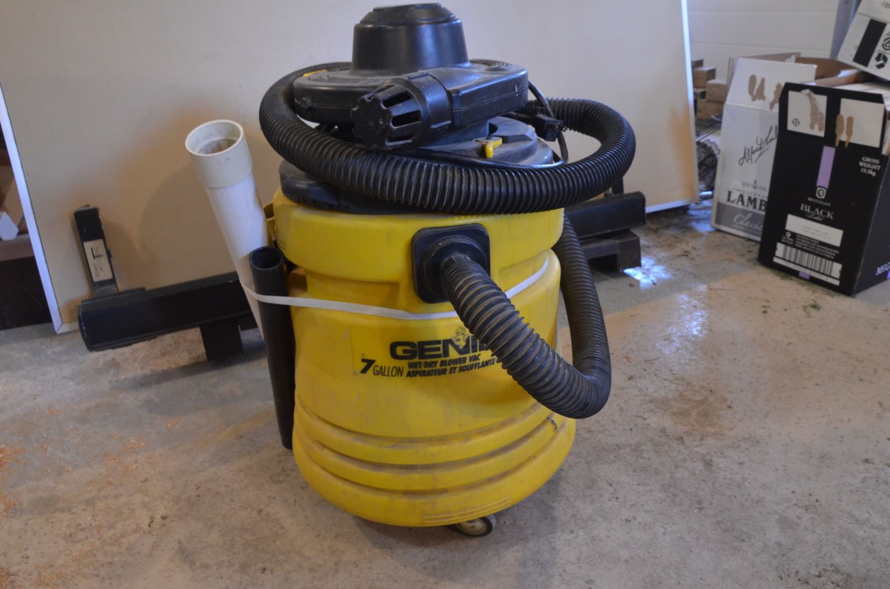 Genie 1.5hp 7 Gallon Shop Vac Bodnarus Auctioneering