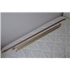 Image 5 : Curtain Rods(71"), 2 Drawer Wooden Organizer (32"X11"), Wooden Shelf